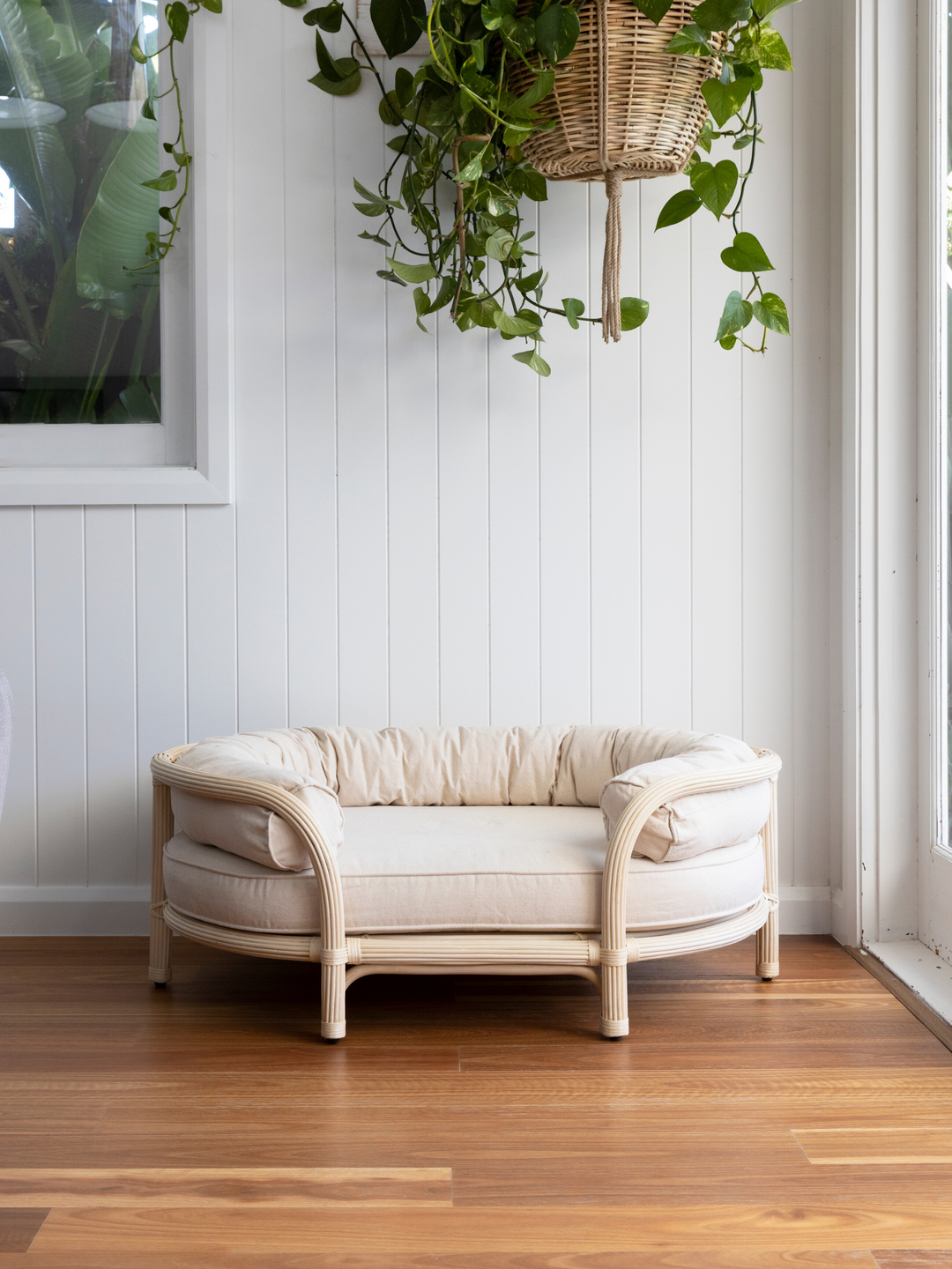 Minti Rattan Oval Shaped Dog Bed - Australian Designed by The Bees Knees Collective